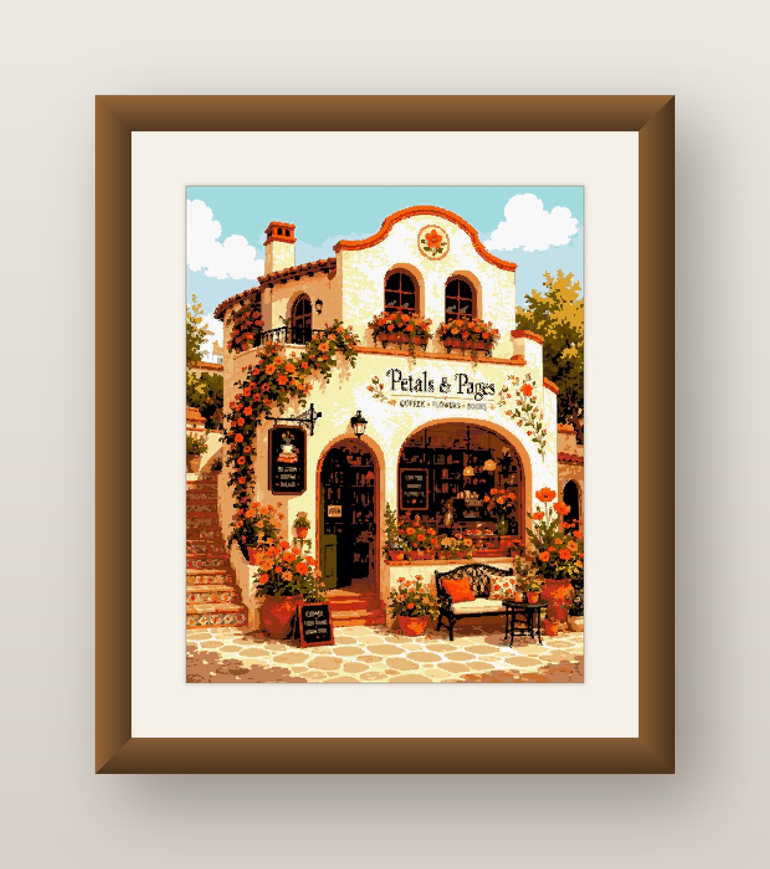 Mediterranean Cafe Cross Stitch Pattern, Petals and Pages Books PDF