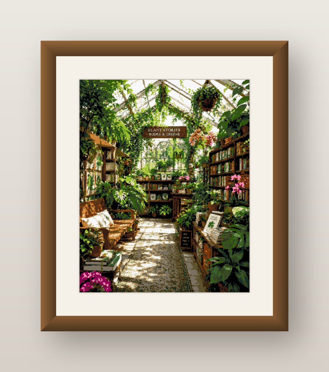 Greenhouse Cross Stitch Pattern, Plant Filled Conservatory Books PDF