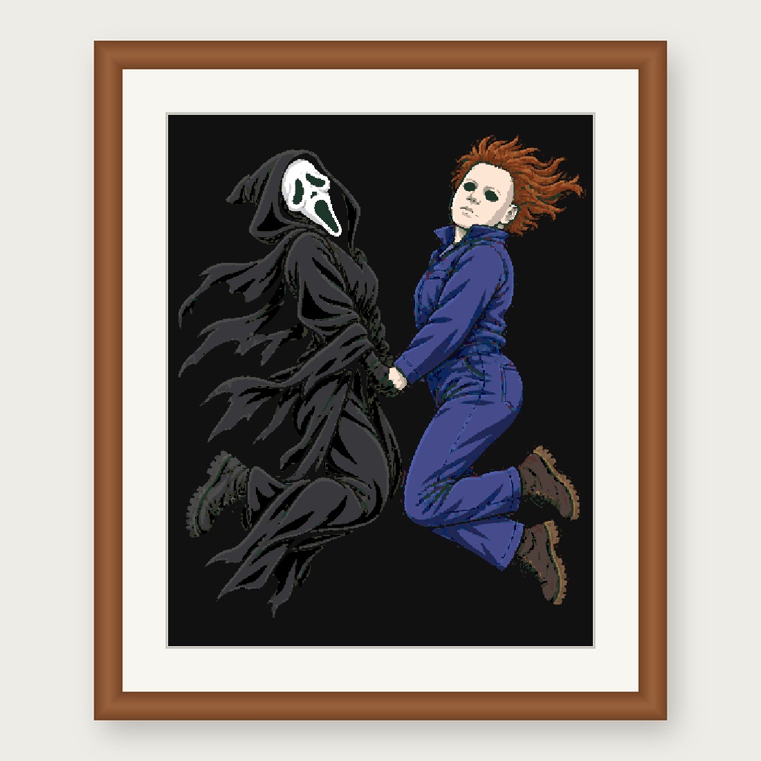 Masked Killers Cross Stitch Pattern, Horror Movie Villains PDF