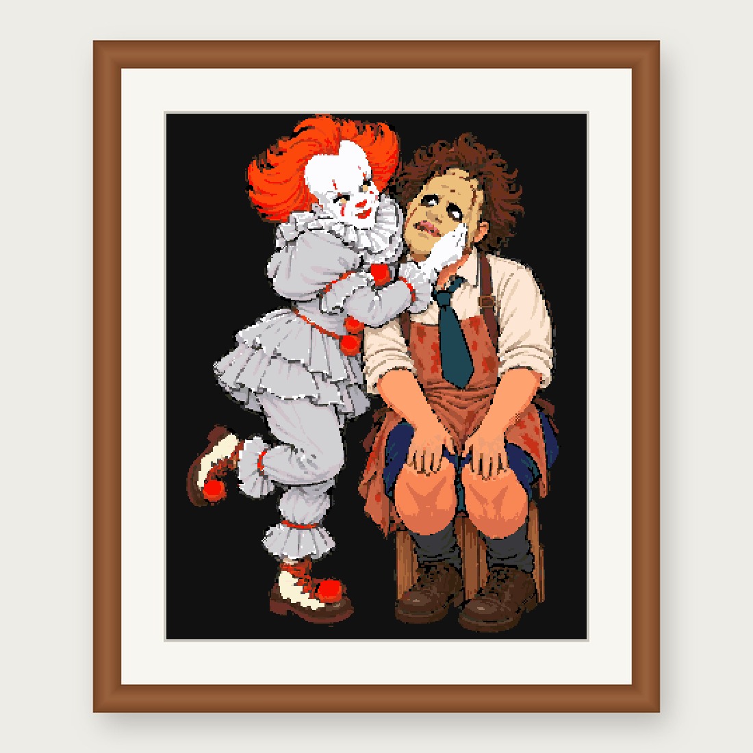 Scary Clown Cross Stitch Pattern, Horror Movie Villains PDF